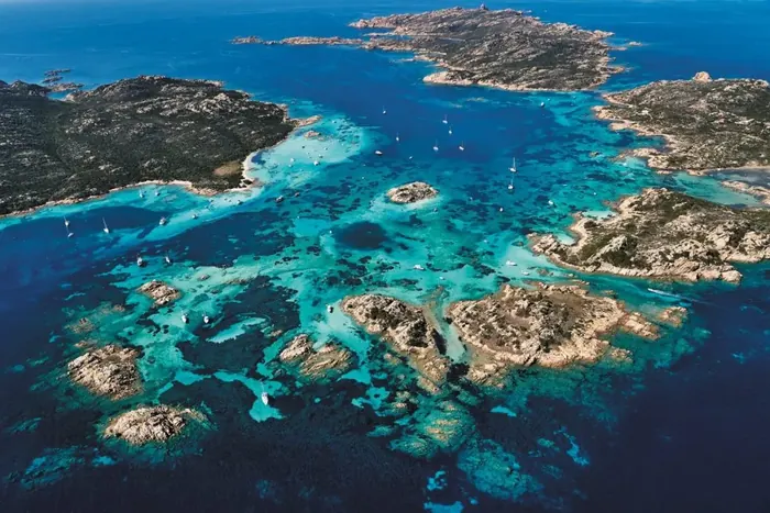 Panorama dell'arcipelago della Maddalena, Sardegna