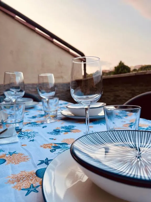 Terrazza con vista della casa vacanze a La Maddalena